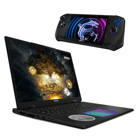 Bundle portatil gaming de MSI Titan 18 HX Dragon Edition Norse Myth A2XWIG-227ES y Videoconsola Claw A1M-084ES