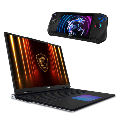 Bundle portatil gaming de MSI Titan 18 HX AI A2XWJG-245ES y videoconsola Claw A1M-084ES