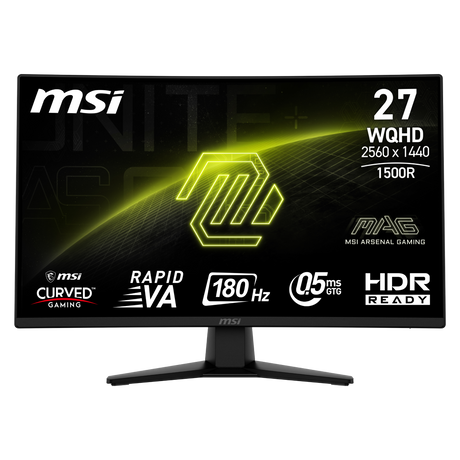Monitor gaming curvo MSI MAG 274CQF de 27 pulgadas WQHD