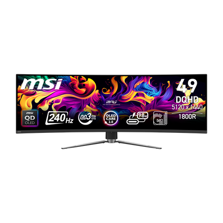 Monitor gaming ultra wide MSI MPG 491CQPX QD-OLED de 49 pulgadas DQHD