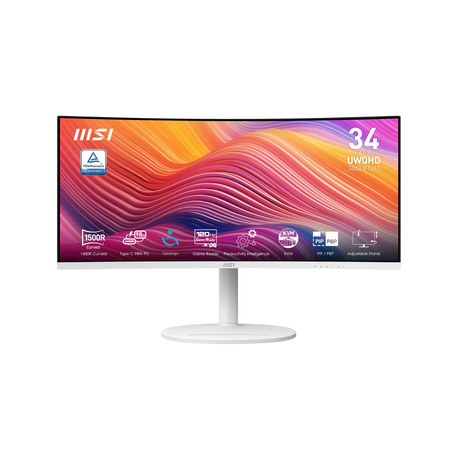 Monitor para profesionales Ultra-Wide MSI Modern MD342CQPW de 34 pulgadas UWQHD