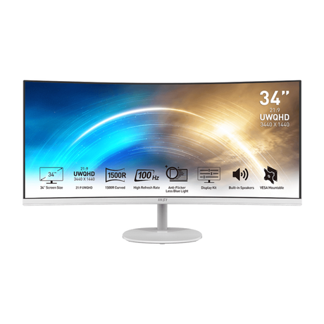 monitor profesional ultra wide msi pro mp341cqw de 34" UWQHD