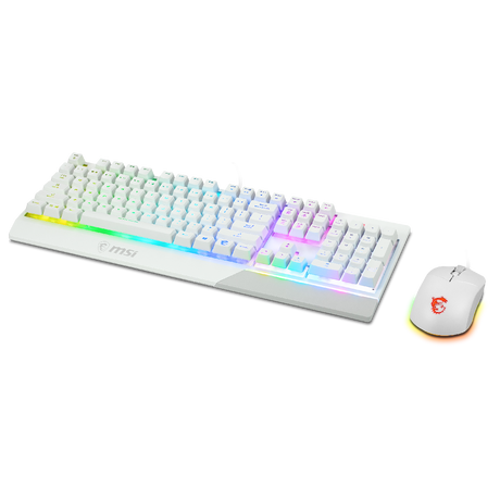 pack teclado en espanol y raton msi vigoor gk30 blanco
