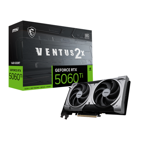 Tarjeta grafica MSI NVIDIA GeForce RTX 5060 Ti Ventus 2X OC Plus