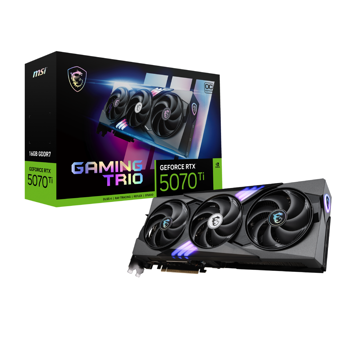 tarjeta grafica msi geforce rtx 5070 ti 16g gaming trio oc plus