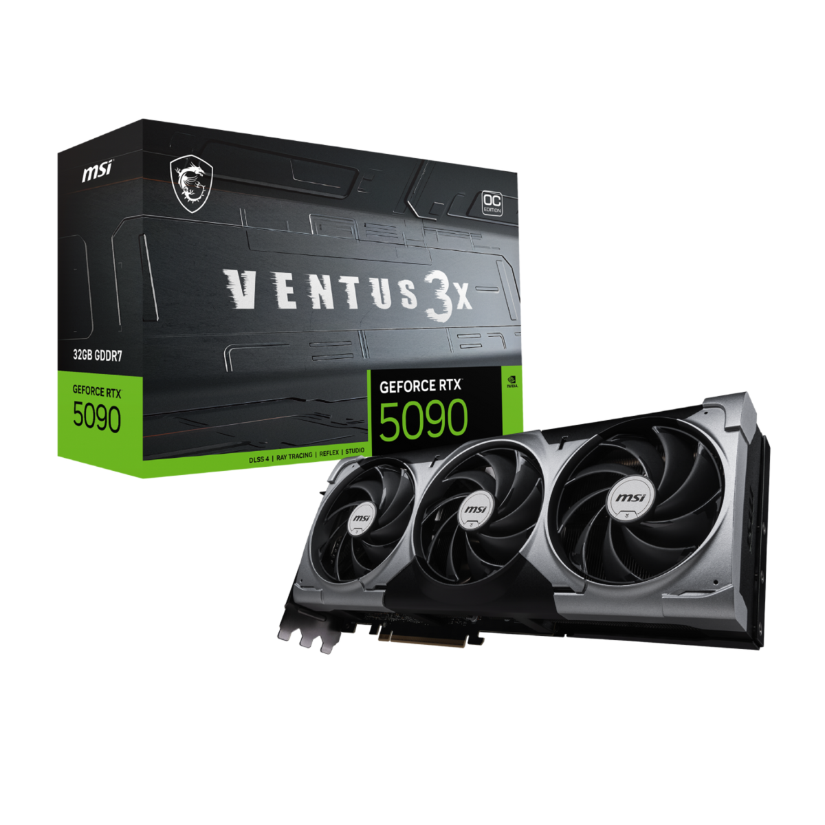 MSI GeForce RTX 5090 32G VENTUS 3X OC | Tarjeta Gráfica – MSI e