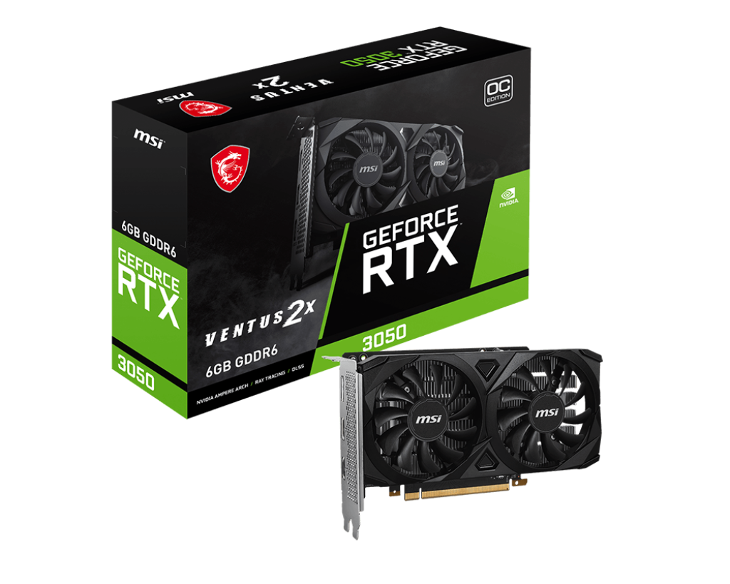 MSI GeForce RTX 3050 VENTUS 2X 6G OC | Tarjeta Gráfica – MSI e 