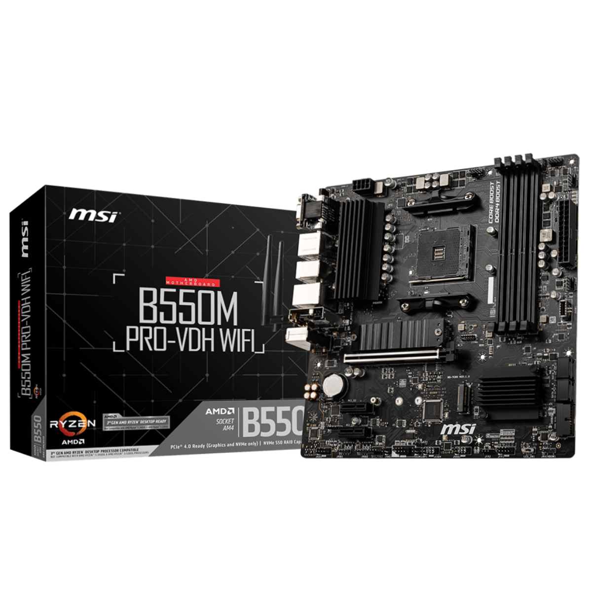 Ryzen5 5500 + MSI B550M PRO-VDH WiFiセット MSI B550M PRO-VDH WIFI | Placa Base