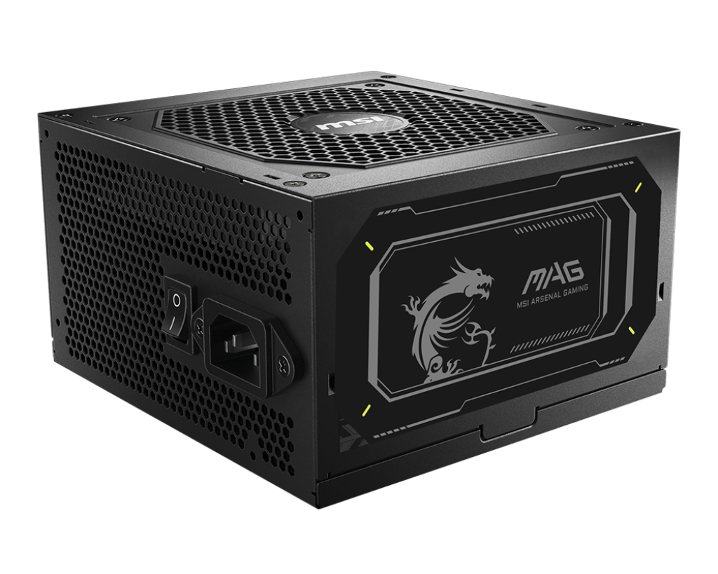 Fuente de alimentación MSI MAG A750GL PCIE5 II 80 Plus Gold, PSU de alta eficiencia y potencia para PC gaming.