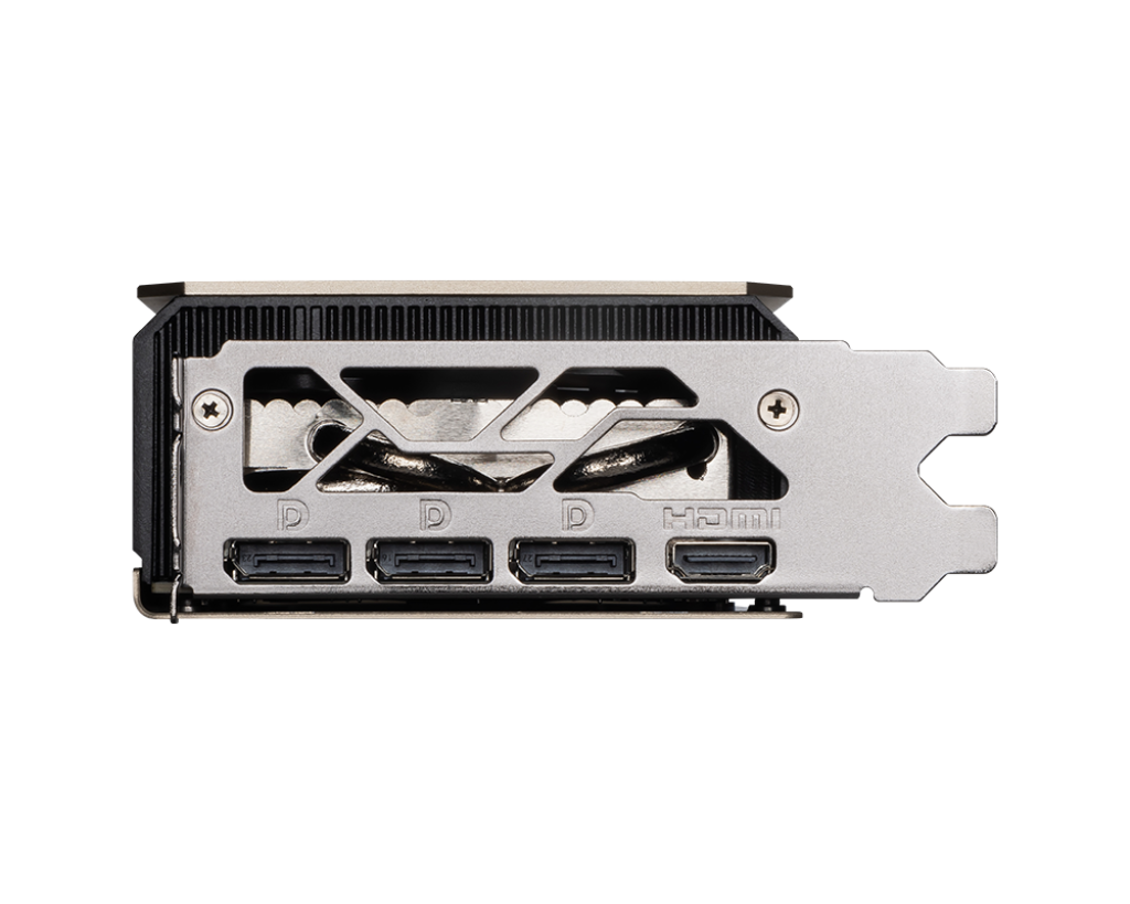 Tarjeta gráfica MSI GeForce RTX 5080 16G INSPIRE 3X VGA, con disipador y ventiladores, vista frontal de la tarjeta MSI.