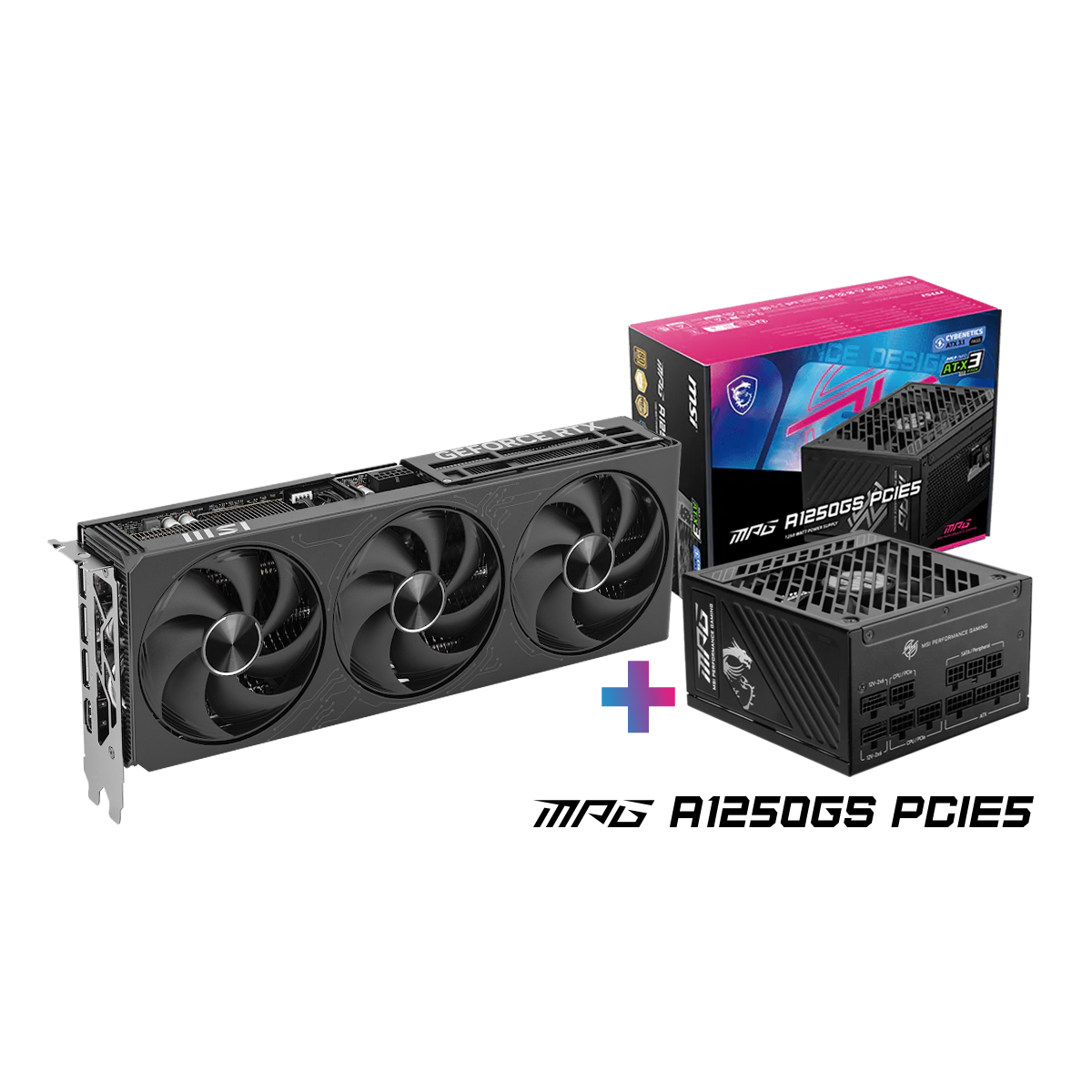 MSI GeForce RTX 5080 16G INSPIRE 3X OC BLACK + MSI MPG A1250GS PCIE5 GRATIS