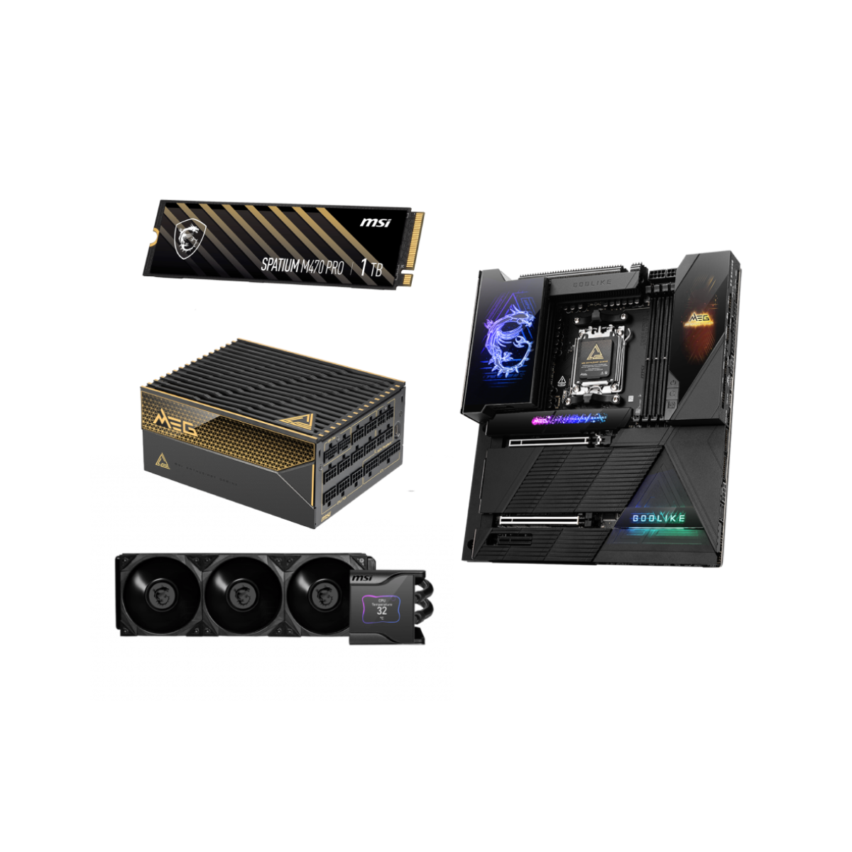 Pack de Placa Base + Fuente de Alimentación + SSD + Refrigeración Líquida - MSI e-Shop | Tienda Oficial MSI España Zoom