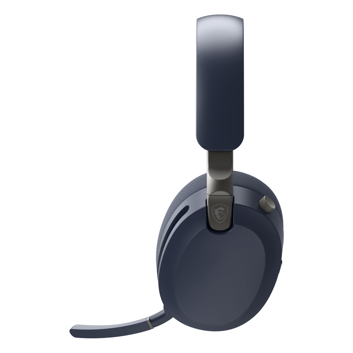 Auriculares inalámbricos MSI Maestro 500 Wireless en color azul marino, ideales para gaming con diseño cómodo y sonido envolvente.