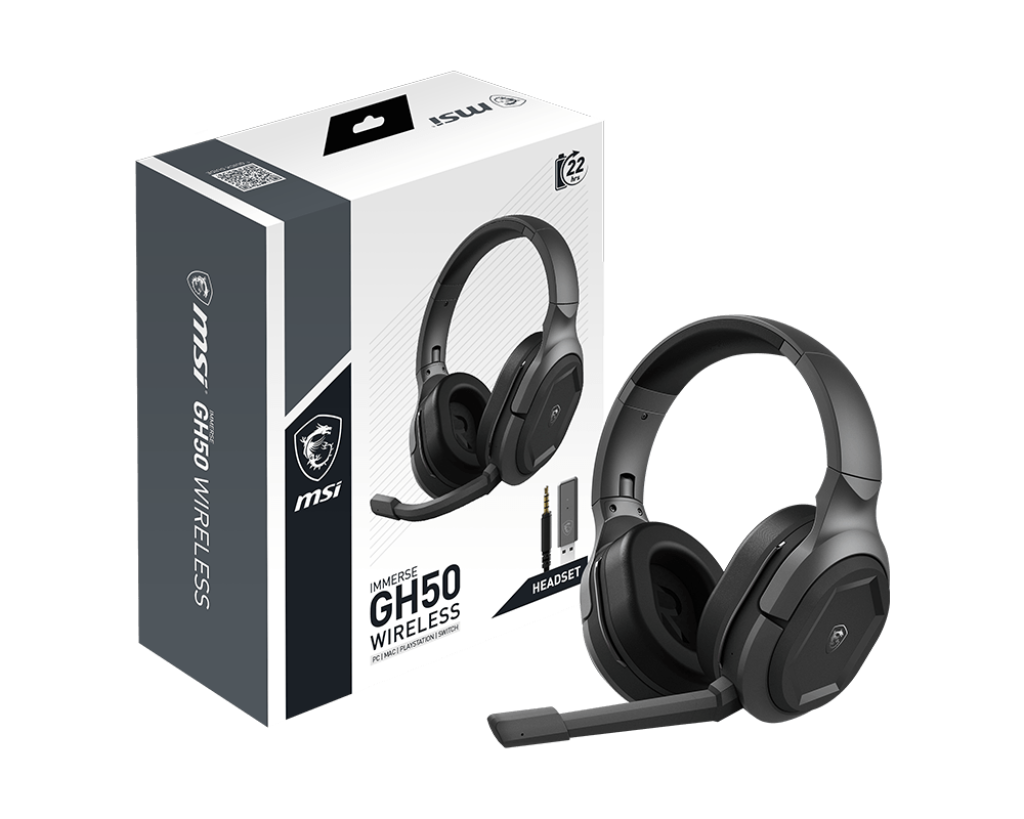 auriculares inalambrico gaming msi immerse gh50 wireless