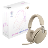 Auriculares inalámbricos MSI Maestro 500 Wireless Ivory para gaming, vista del diseño en color marfil