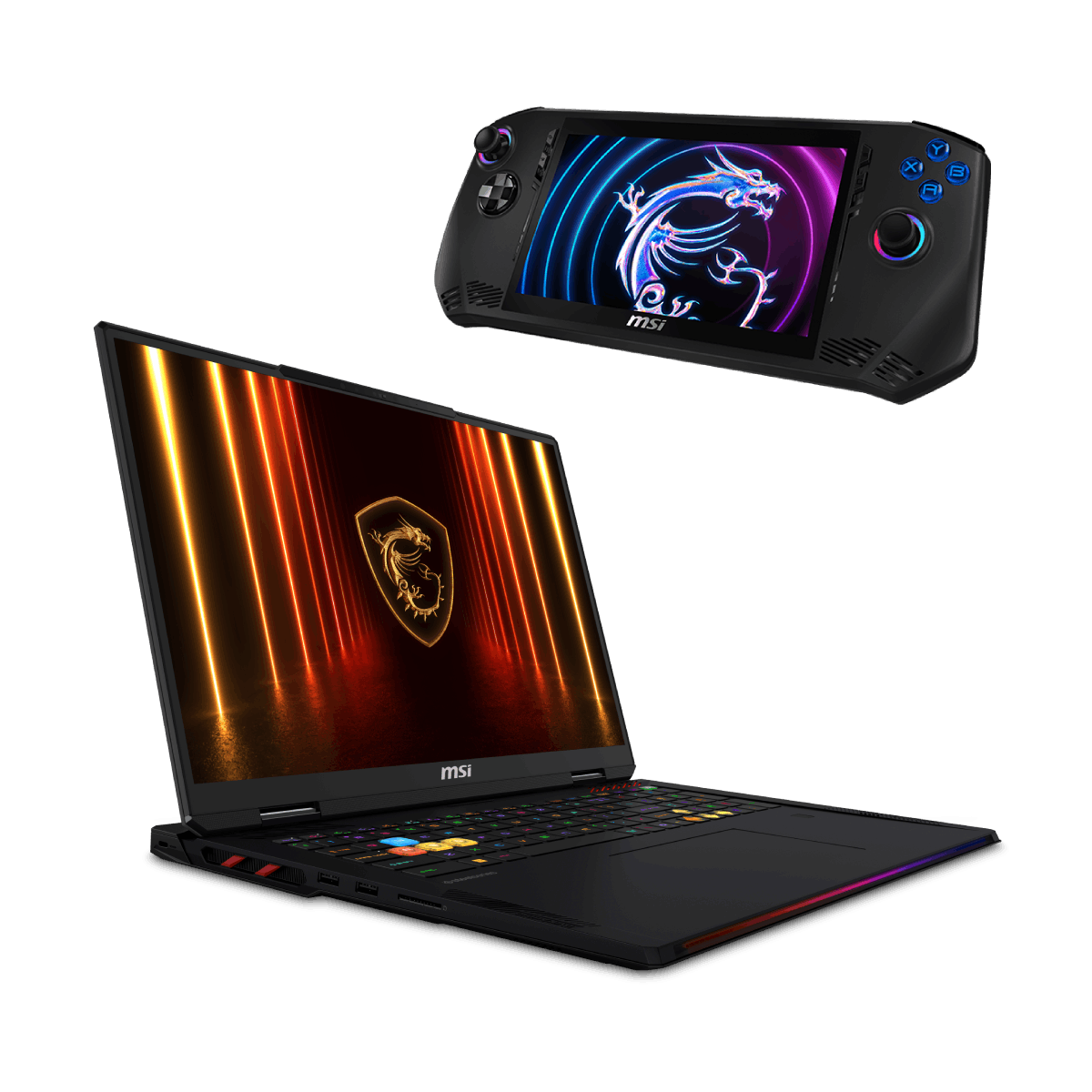 Bundle portatil gaming de MSI Raider 18 HX AI A2XWIG-252ES y videoconsola Claw A1M-084ES
