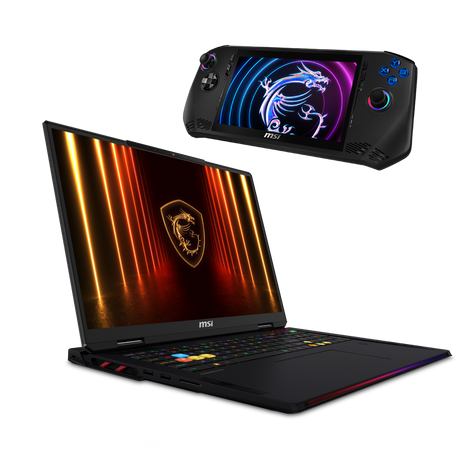 Bundle de MSI portatil gaming Raider 18 HX AI A2WIG-25ES y Claw A1M-085ES