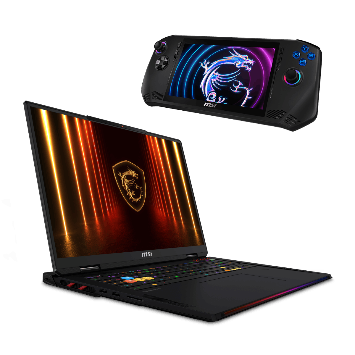 Bundle portatil gaming de MSI Raider A18 HX A9WJG-039ES y Claw A1M 084ES
