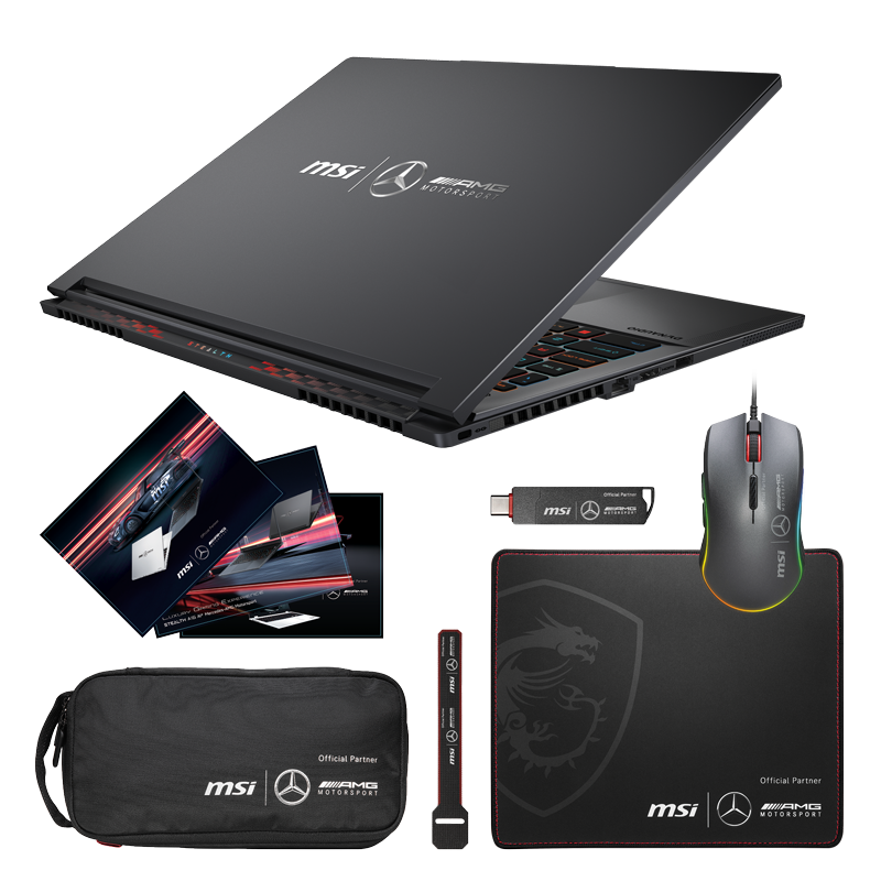 Bundle portatil gaming de MSI Stealth A16 AI Mercedes AMD A3XWGG-019ES
