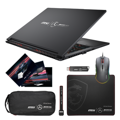 Bundle portatil gaming de MSI Stealth A16 AI Mercedes AMD A3XWGG-019ES