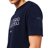 Camiseta MSI Cooling Gamer Series azul navy, prenda de ropa con diseño gráfico, en color azul oscuro, para gamers y fans de MSI.