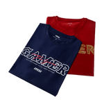 Camiseta MSI Cooling Gamer Series azul navy con logo en el pecho, ropa de apparel para gamers, estilo cómodo y moderno