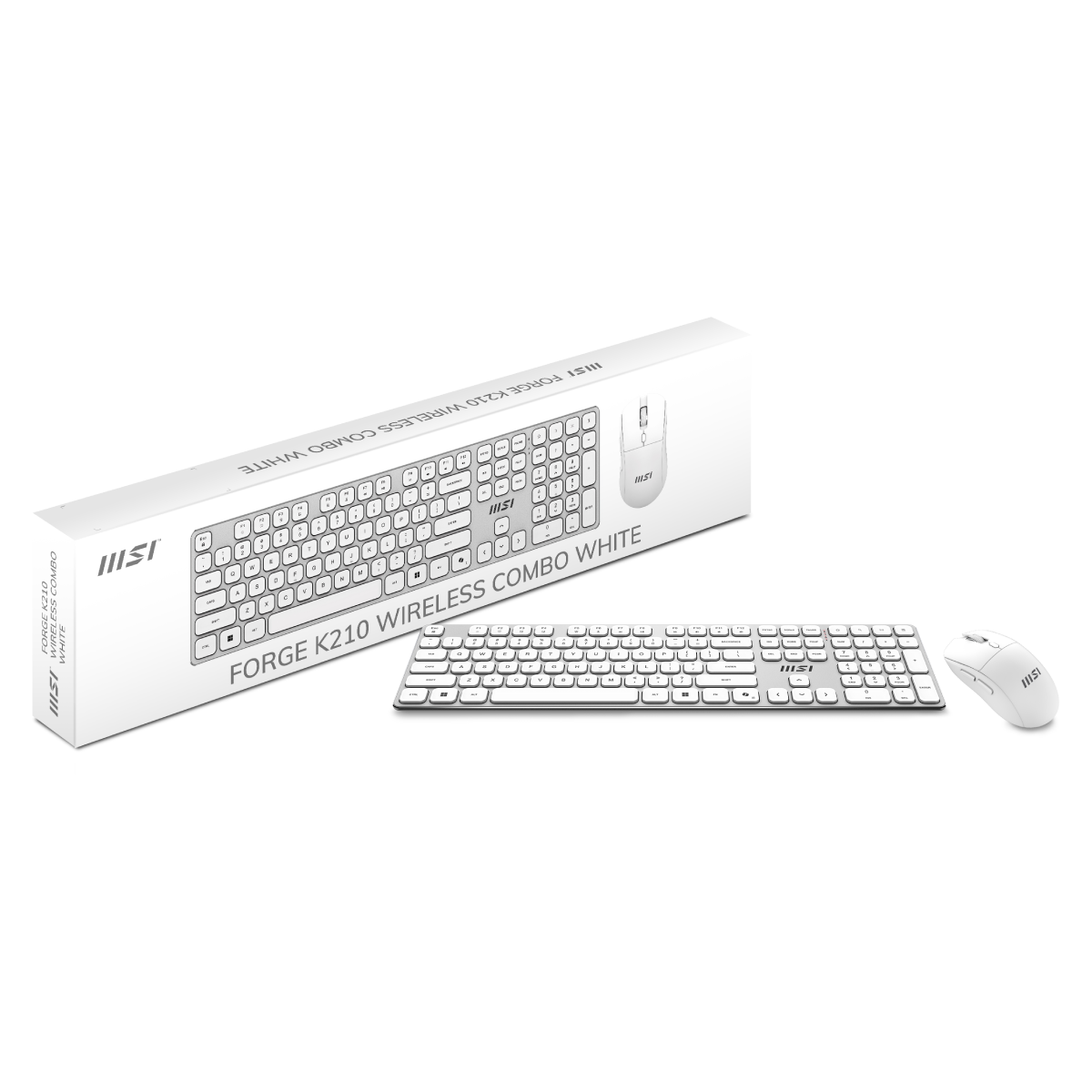 Combo Teclado y Raton de MSI Forge K210 inalambrico en blanco