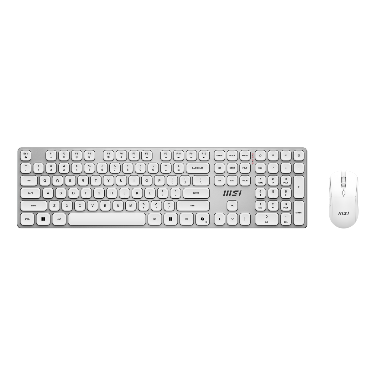 Combo Teclado y Raton de MSI Forge K210 inalambrico en blanco
