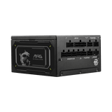 Fuente de alimentacion de MSI MAG A1000GL PCIE5 II con certificacion 80 PLUS Gold
