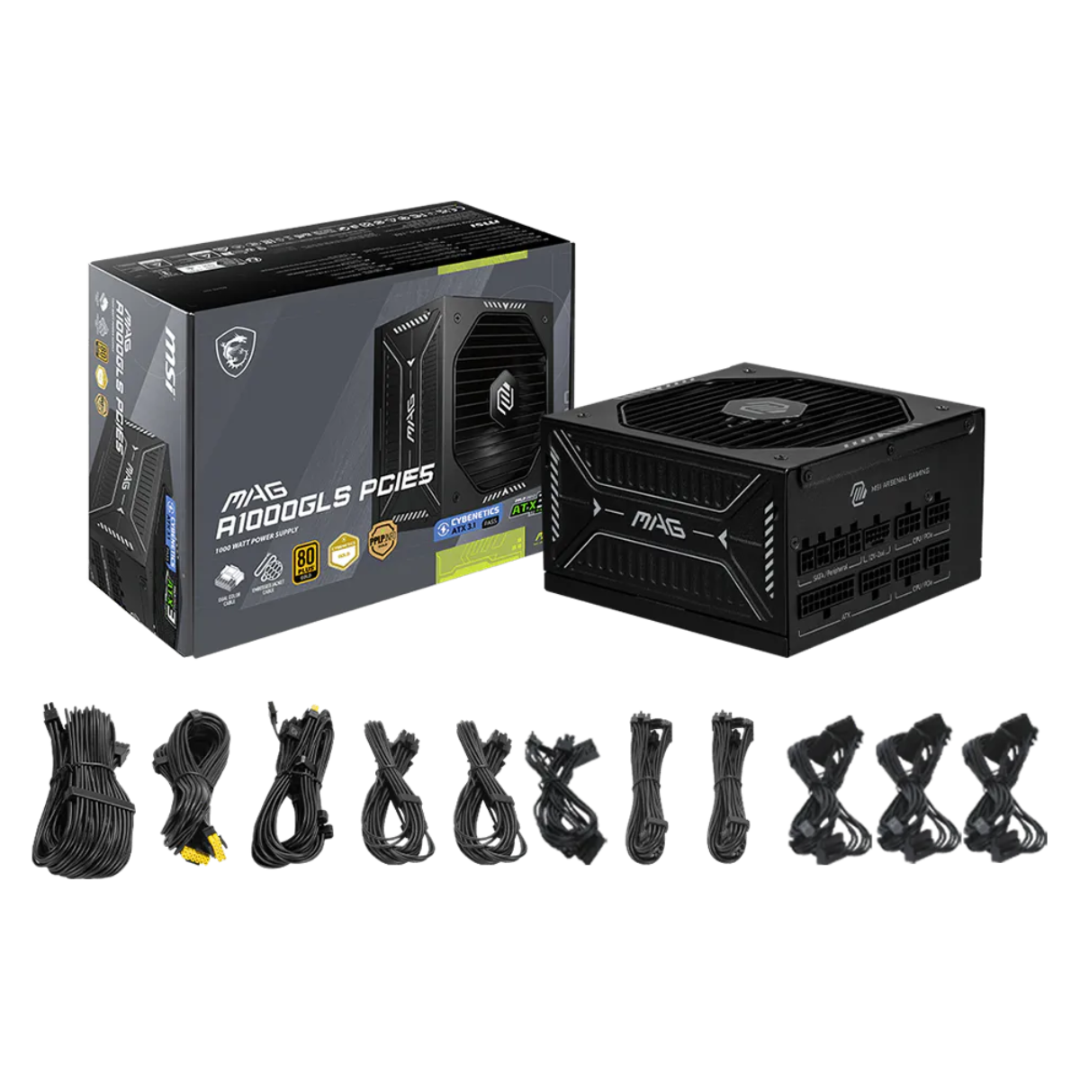 Fuente de alimentacion de MSI MAG A1000GLS PCIE5