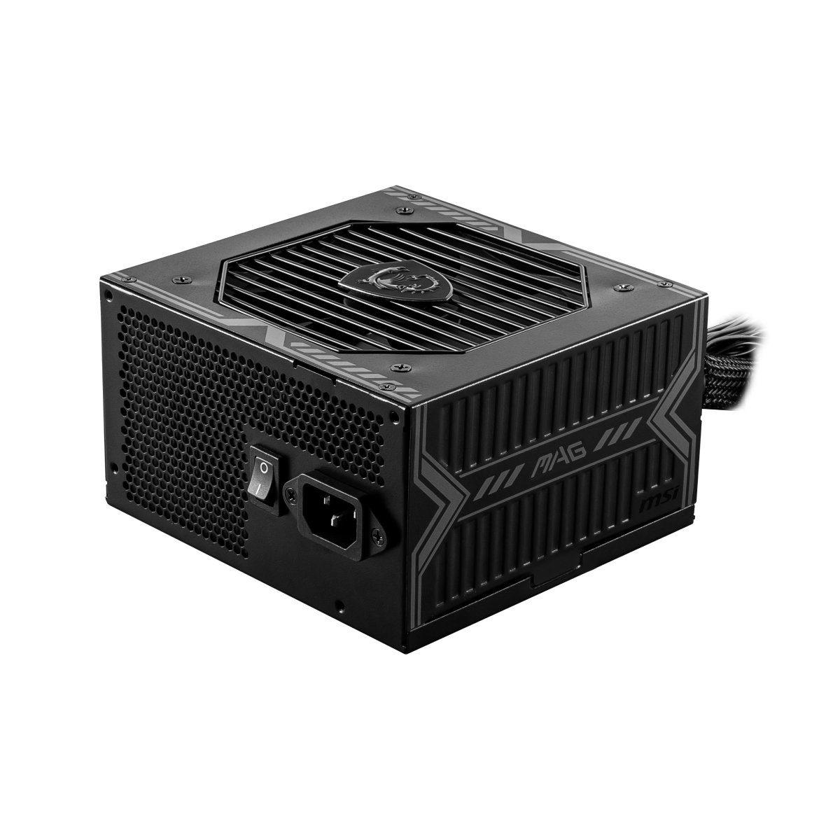 Fuente de alimentación MSI MAG A550BN 80 Plus Bronze, PSU de alta eficiencia y potencia confiable para PC gaming y trabajo.