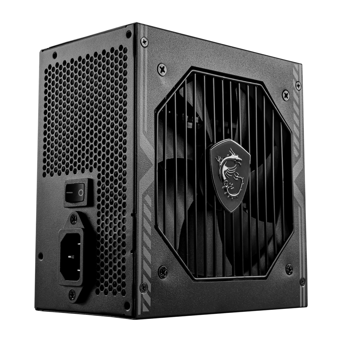 Fuente de alimentación MSI MAG A650BN 80 Plus Bronze, PSU de alta eficiencia con cables modulares y diseño compacto.