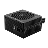 Fuente de alimentación MSI MAG A650BN 80 Plus Bronze, PSU con cables conectados y ventilador visible en la imagen.