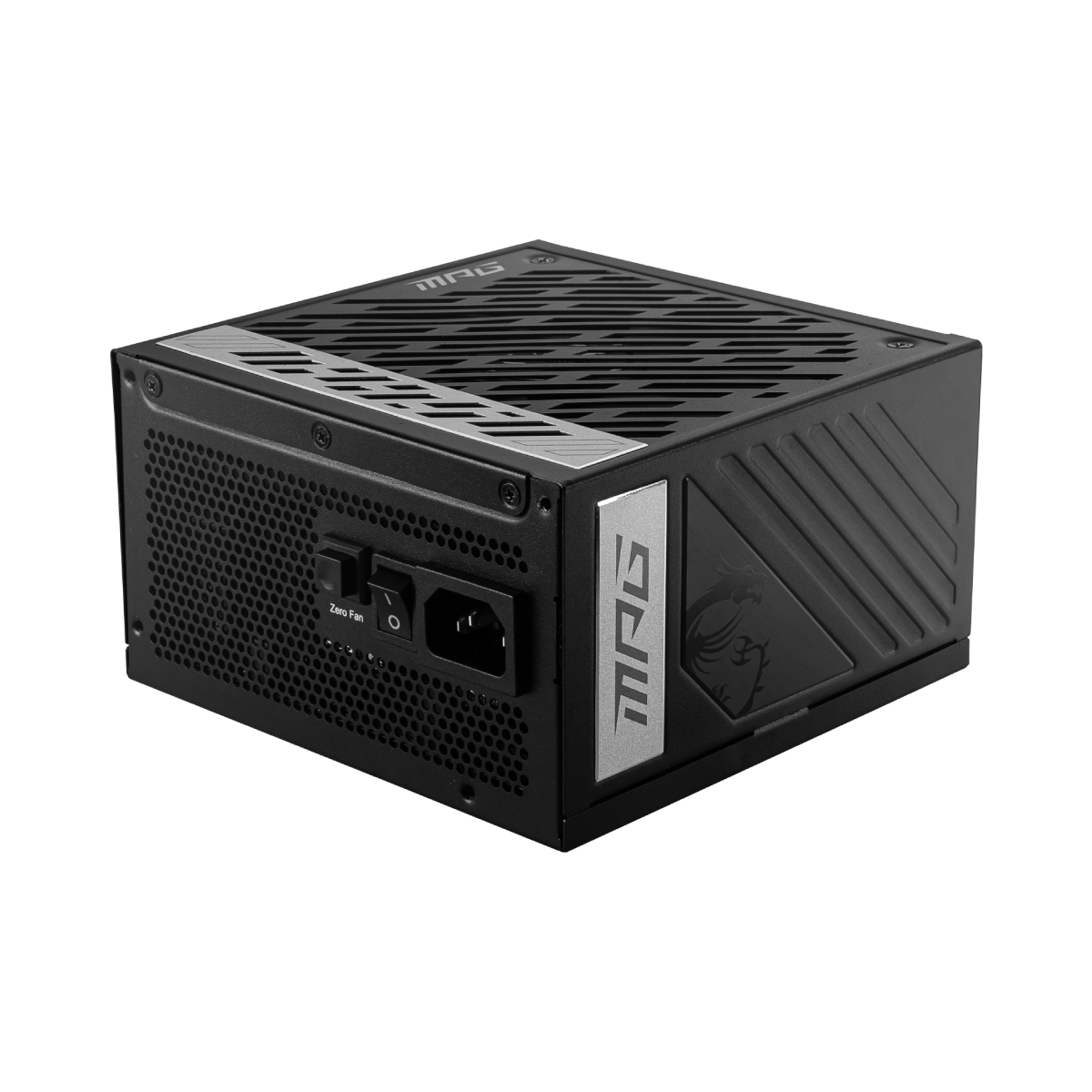 Fuente de alimentación MSI MPG A1000G PCIE5 80 Plus Gold modular, con cables desmontables y diseño eficiente para PC gaming.