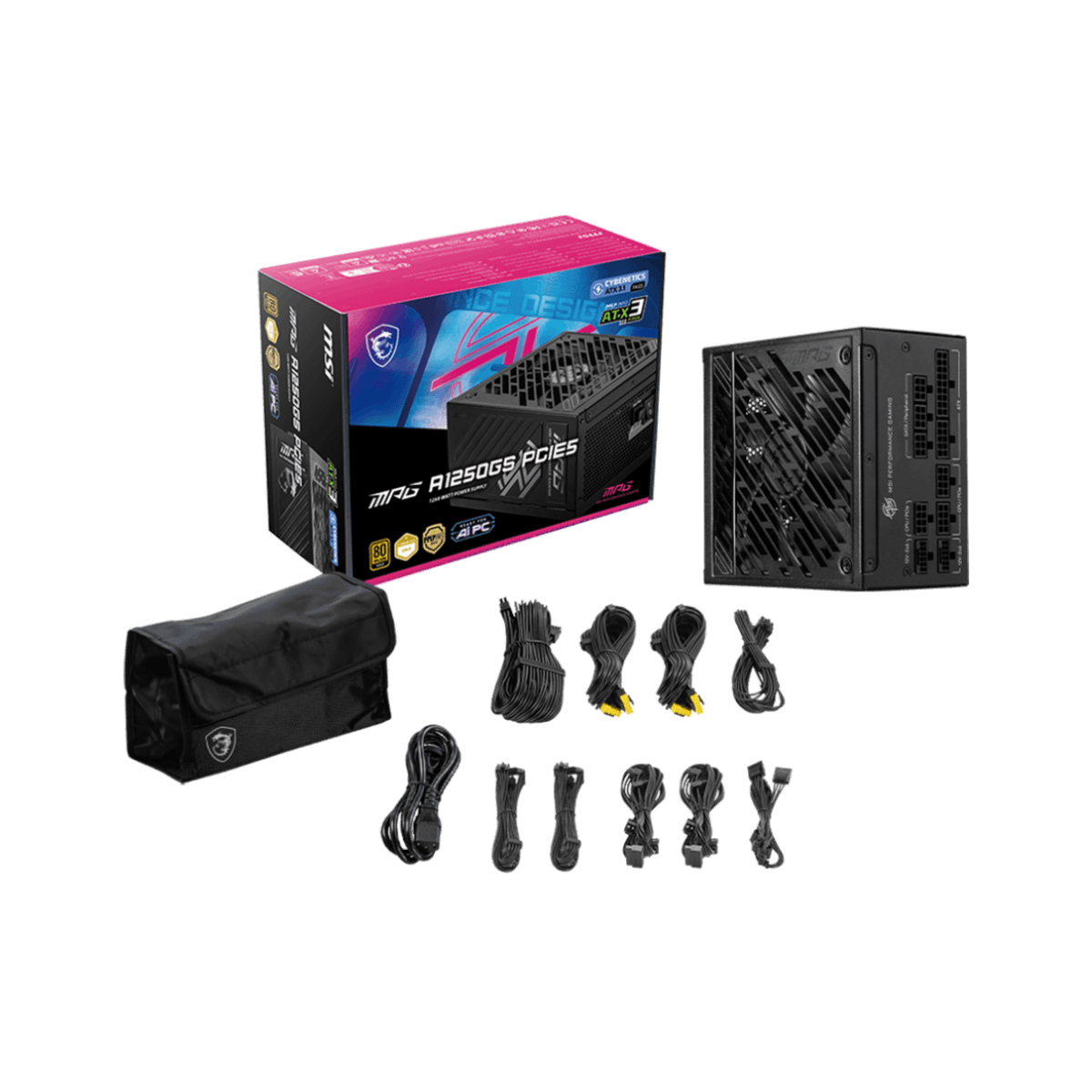 Fuente de alimentacion MSI MPG A1250GS PCIE5 80 Plus Gold