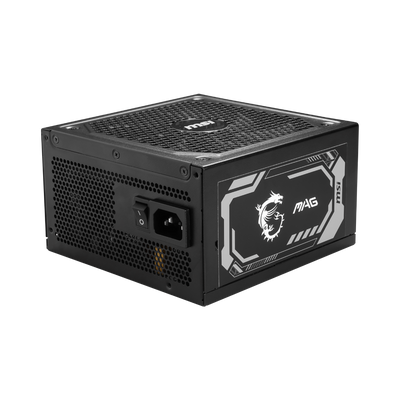 Fuente de alimentación MSI MAG A1250GL PCIe5 con certificación 80 Plus Gold, potencia confiable para PC gaming y rendimiento.