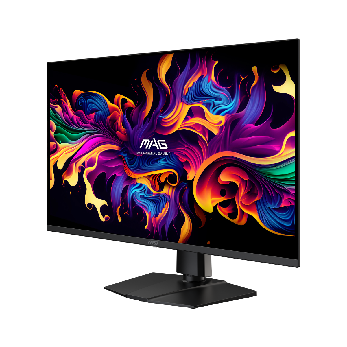 Monitor gaming MSI MAG 322UP QD-OLED E16 con pantalla 4K, diseño elegante y detalles visibles en la imagen