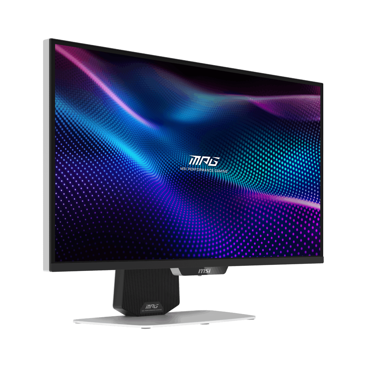 Monitor gaming MSI MPG 274URDFW E16M con pantalla 4K, diseño moderno y detalles visibles en la imagen