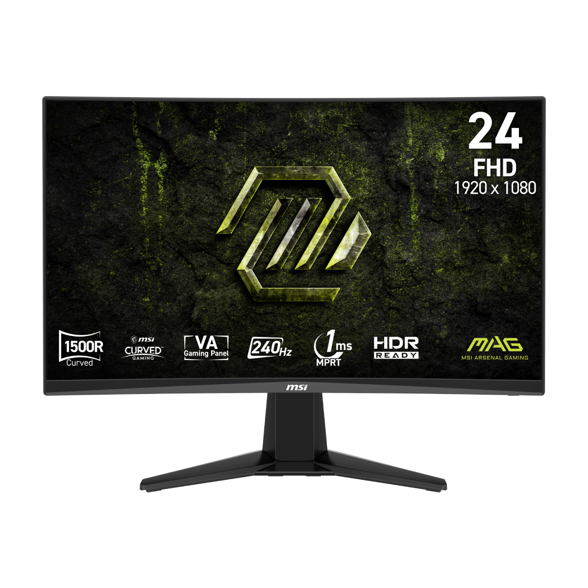 Monitor gaming curvo de MSI MAG 245C X24 FHD de 24 pulgadas