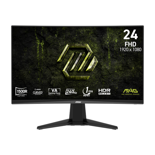 Monitor gaming curvo de MSI MAG 245C X24 FHD de 24 pulgadas