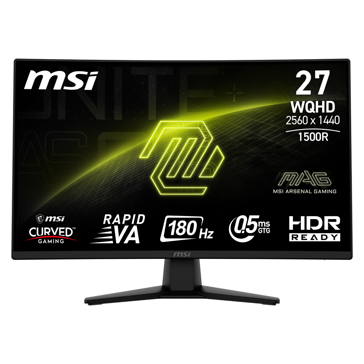Monitor gaming curvo MSI MAG 274CQF de 27 pulgadas WQHD