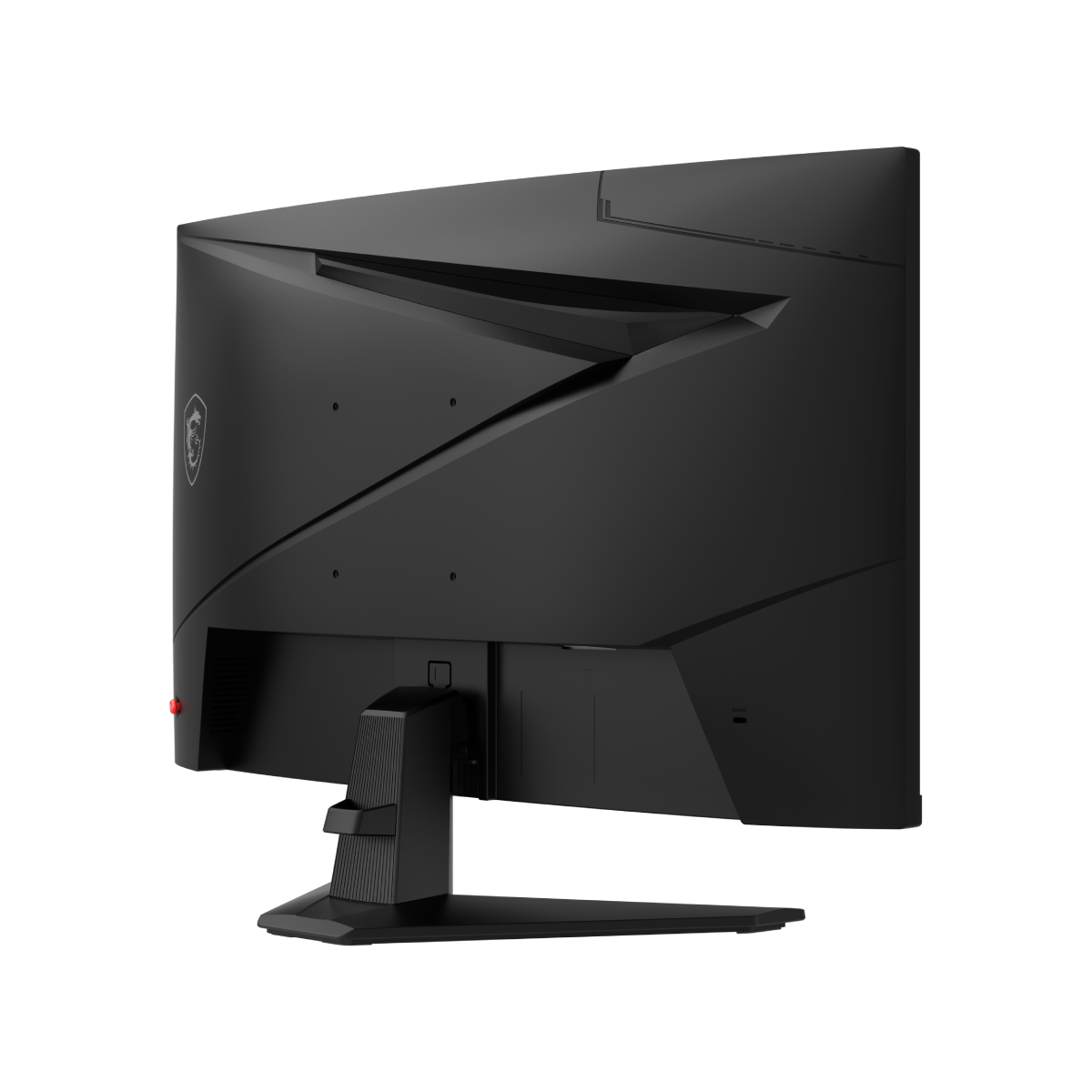 Curved MSI MAG 275CQDF X24 gaming monitor displaying vibrant game graphics and sleek black design.