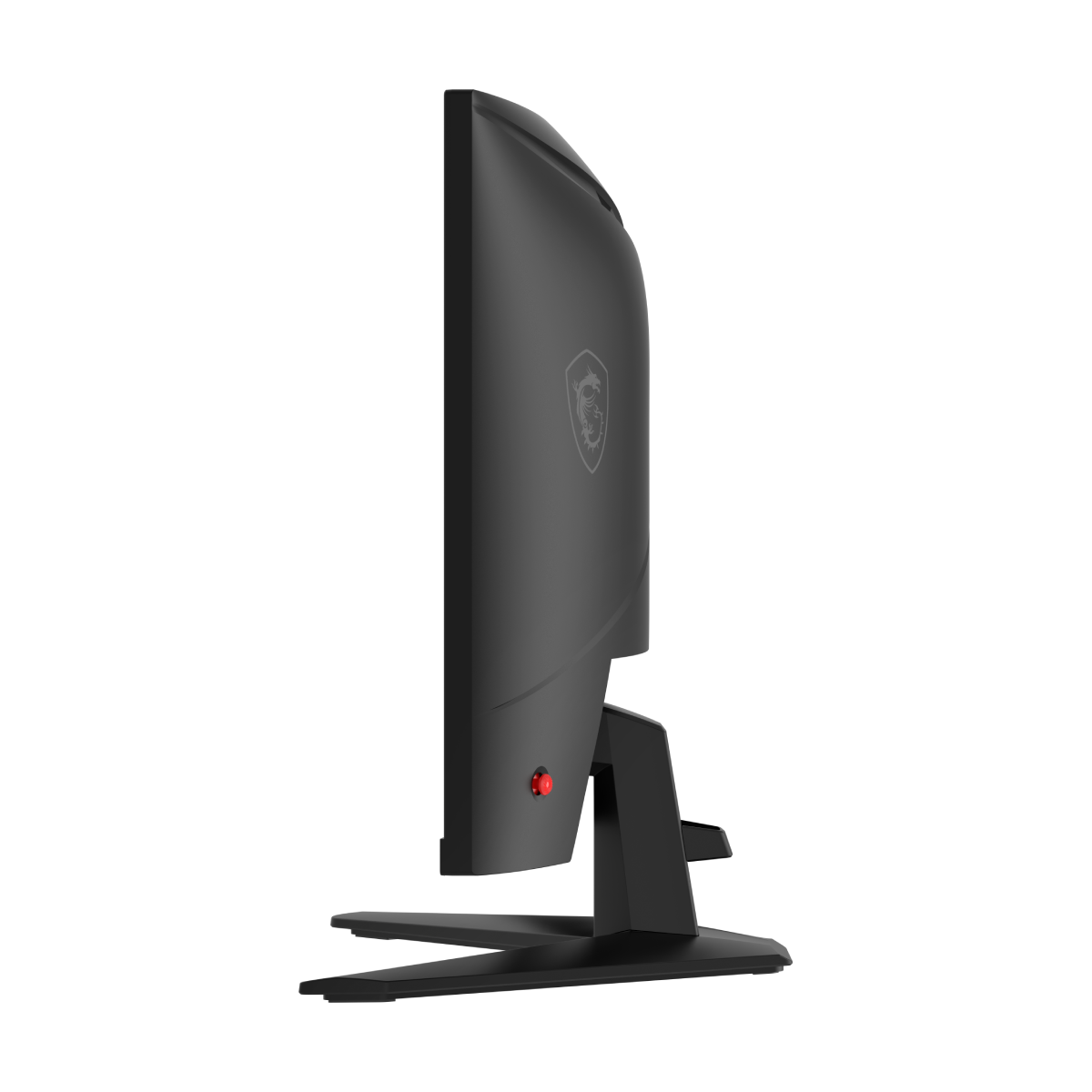 Curved MSI MAG 275CQDF X24 gaming monitor displaying vibrant visuals on a sleek screen with a thin bezel.
