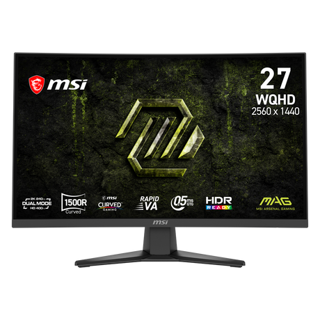 MSI MAG 275CQDF X24 gaming monitor with curved display, slim bezels, and vibrant screen for immersive gaming experiences.