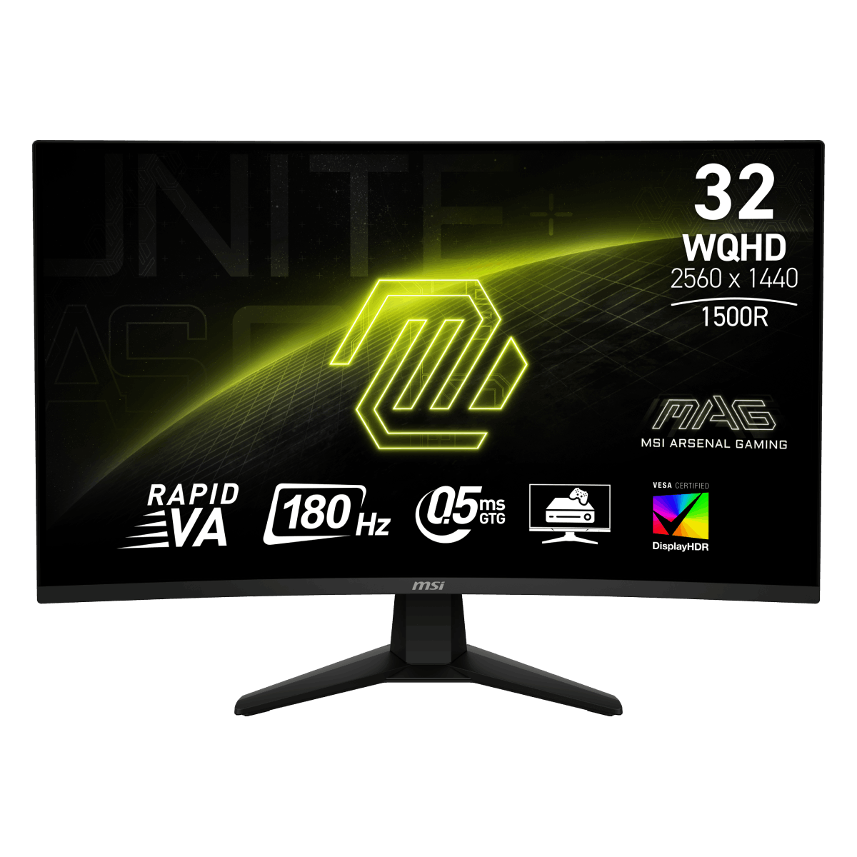 Monitor gaming curvo de MSI MAG 32CQ6F WQHD de 32 pulgadas