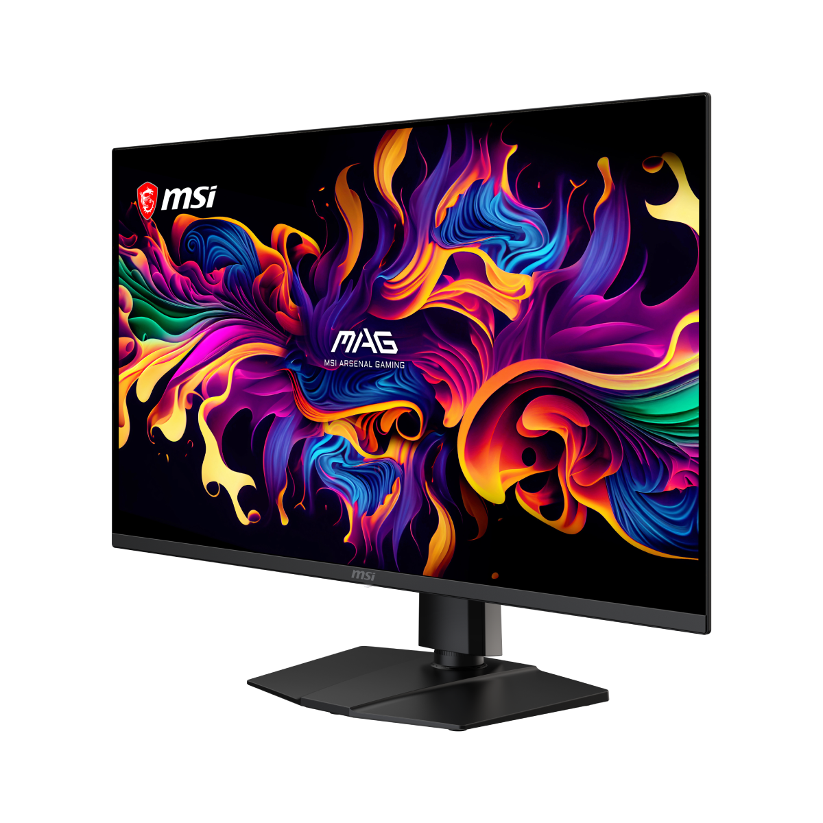 Monitor gaming MSI MAG 321UP QD-OLED X24 de 32 pulgadas, pantalla con tecnología OLED y diseño moderno.