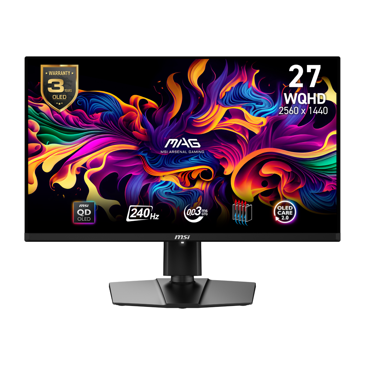 Monitor gaming MSI MAG 271QPX QD-OLED E2 de 27 pulgadas WQHD