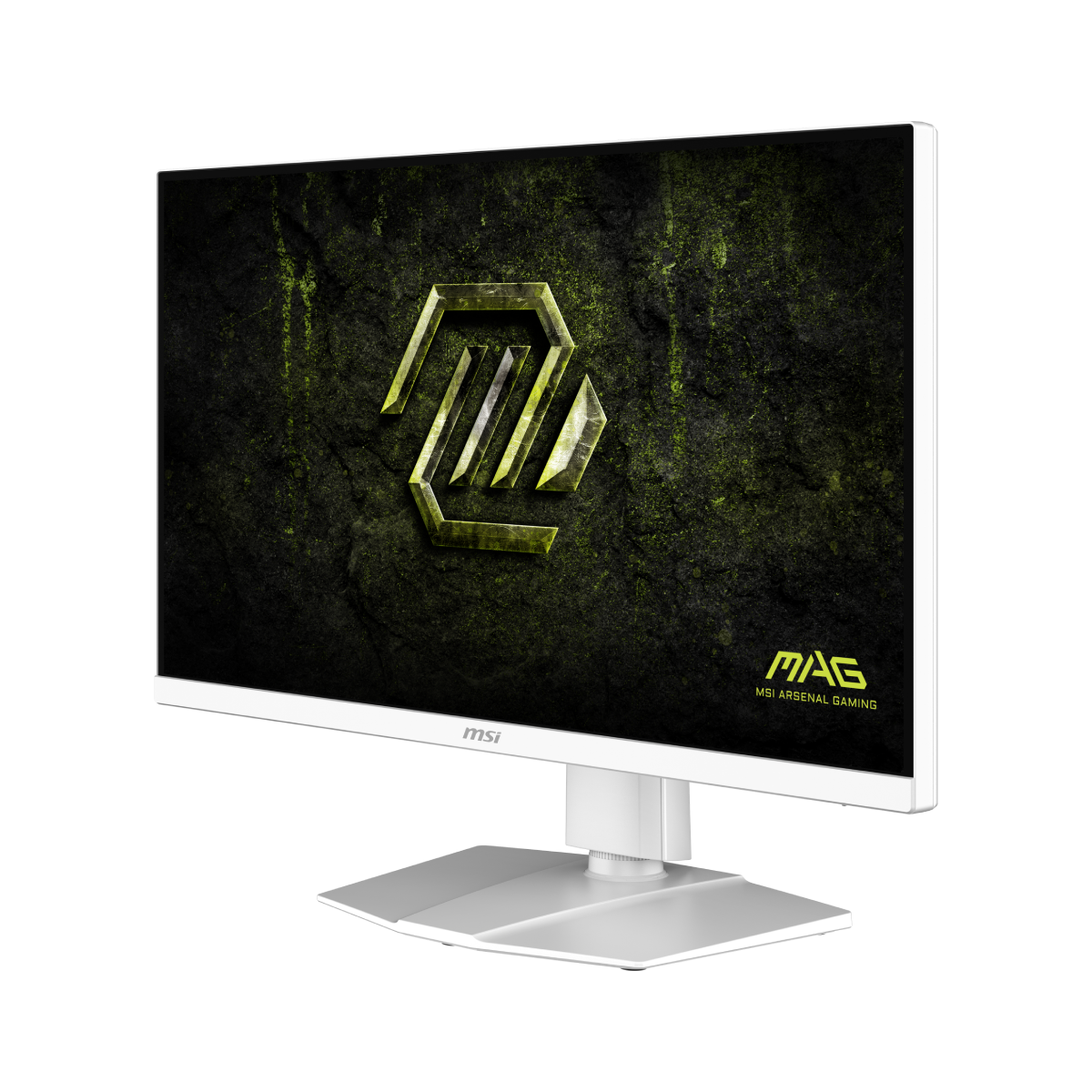 Monitor gaming MSI MAG 274QRFW E20 con pantalla de alta resolución y diseño moderno, ideal para juegos de alta calidad.