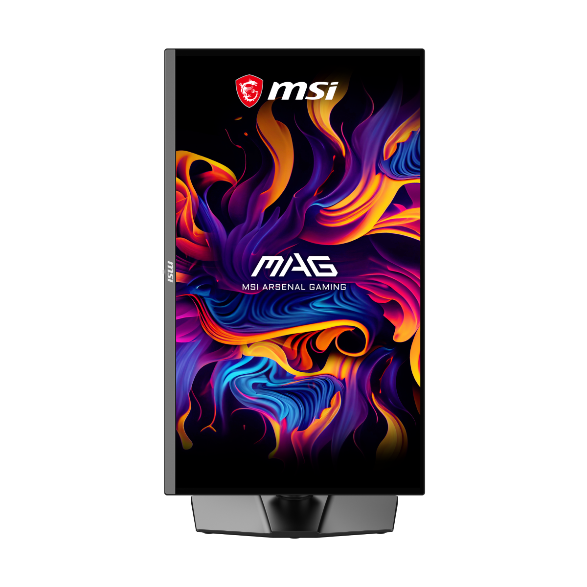 Monitor gaming MSI MAG 272UP QD-OLED E16 con pantalla grande, detalles en la imagen y diseño moderno.