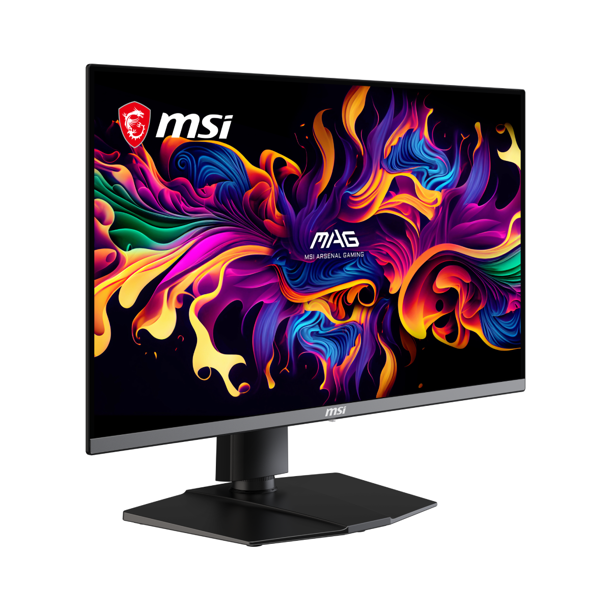Monitor gaming MSI MAG 272UP QD-OLED E16 con pantalla grande, diseño moderno y detalles visibles en la imagen.